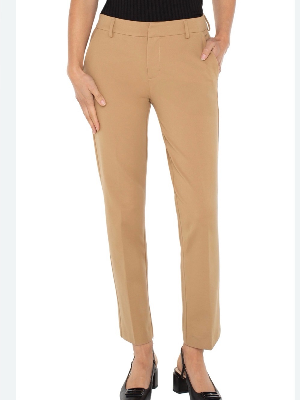 Liverpool Women's Straight Leg Trousers in Tan